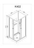 Душевая кабина AvaCan K402 120х90 прямоугольная без крыши ориентация универсальная