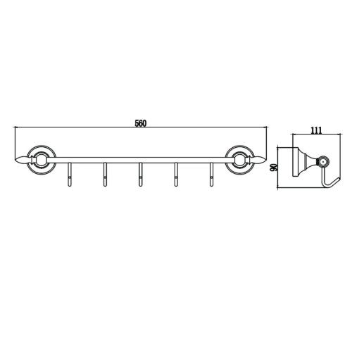 Крючок Savol S-06875A - фото 3