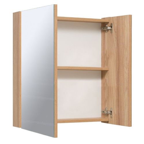 Зеркало-шкаф RUNO ЛАДА 00-00001161 60х65 подвесной цвет дуб - фото 2