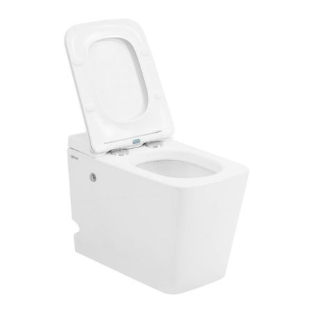 Унитаз приставной Abber Rechteck AC1213P белый с сиденьем микролифт импульсный смыв