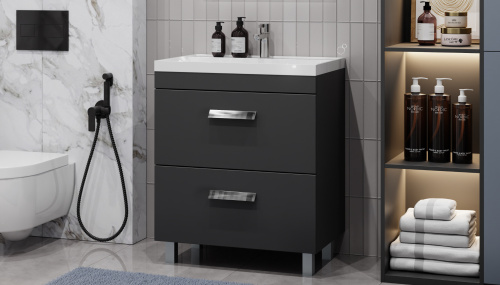 Тумба под раковину Velvex ORLANDO tnORL.70-232 70х45х80 напольная цвет серый - фото 3