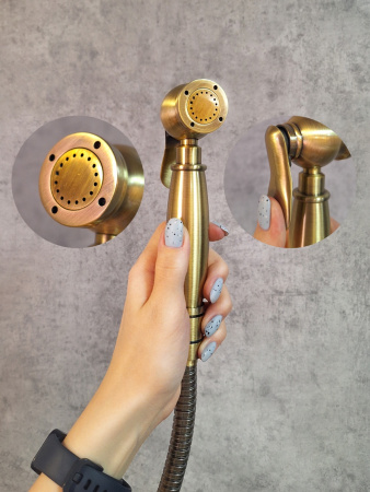 Гигиенический душ со смесителем AltroBagno Beatrice AltroBagnoBeatrice060111Br бронза