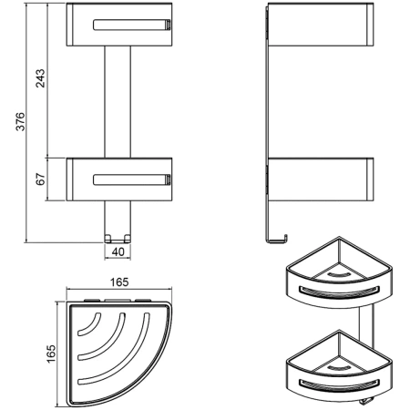 Полка для душа Langberger Accessories 75862