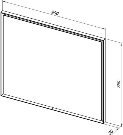 Зеркало с подсветкой и антизапотевателем Allen Brau Activity 1.340028.WM 90х80 подвесное