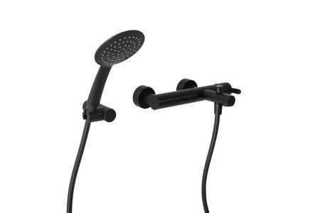 Смеситель Cezares LEAF LEAF-VD-NOP настенный черный