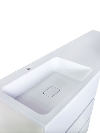 Тумба с раковиной Orange Sistema ST-70TUW+RAL 130х50 напольная цвет белый