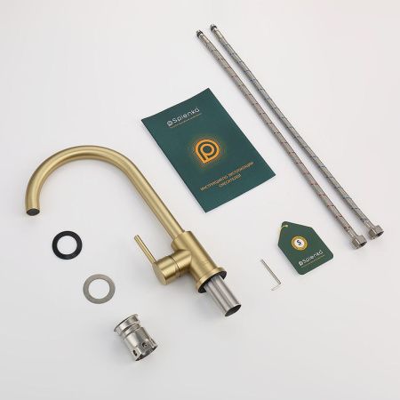 Смеситель для кухни Splenka S201 S201.40.03 на мойку золото