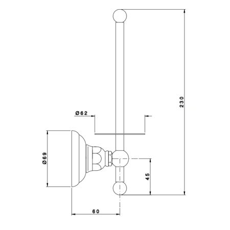 Бумагодержатель Nicolazzi Accessori Classica 1497CR