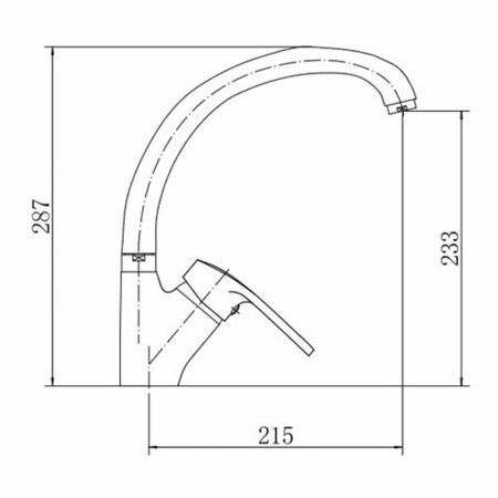 Смеситель для кухни Fashun A4166 на мойку хром
