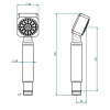 Душевая лейка THG Mtropolis cristal clair A2A-A02-66 цвет хром