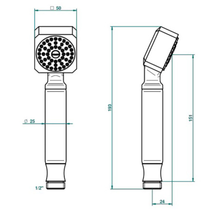 Душевая лейка THG Mtropolis cristal clair A2A-A02-66 цвет хром