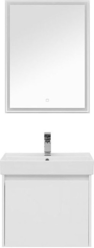 Комплект мебели: тумба с раковиной + зеркало Aquanet Nova Lite 00242922 60,5х45,7х136,5 напольный/подвесной - фото 3