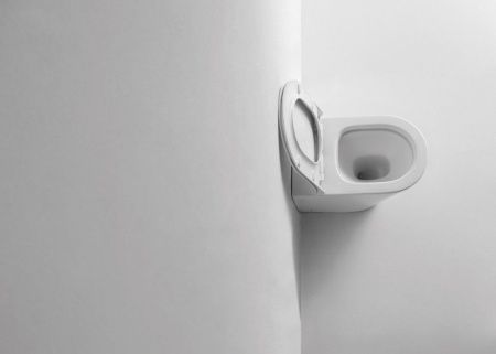 Унитаз приставной CeramaLux 3178 белый с сиденьем микролифт безободковый каскадный смыв