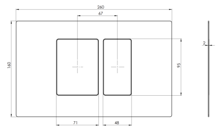 Клавиша смыва механическая Remer RB820NO цвет черный