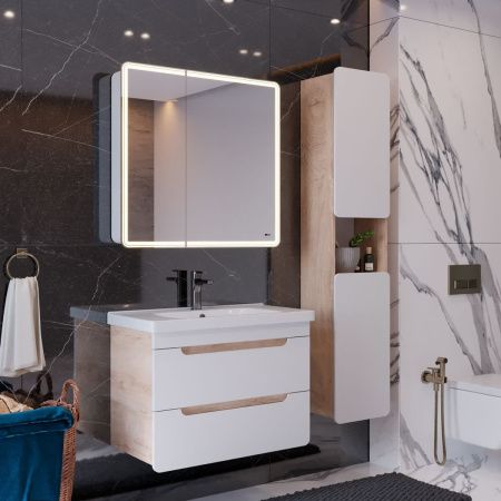 Шкаф-пенал LeMark Olivia LM08OL35P 40х170 напольный цвет белый