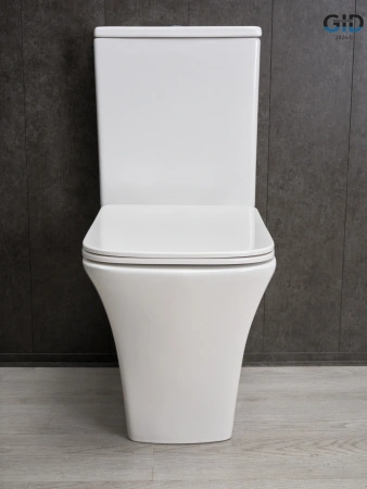 Унитаз напольный с бачком Gid Cuadrado Tn2184 (62251Y) белый с сиденьем микролифт безободковый