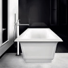 Ванна из литьевого мрамора Gessi Eleganza 46715#521 180х85 отдельностоящая прямоугольная