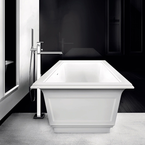 Ванна из литьевого мрамора Gessi Eleganza 46715#521 180х85 отдельностоящая прямоугольная - фото 2