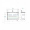 Тумба с раковиной Alavann Berta ALV0968000 110х50 подвесная цвет белый