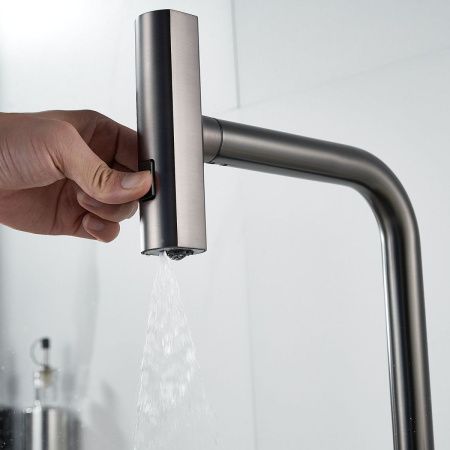 Смеситель для кухни Raffine F203T на мойку оружейная сталь