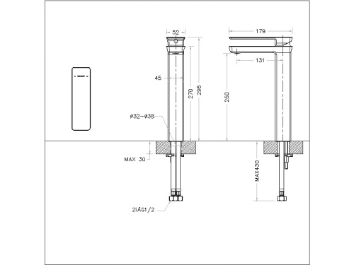 Смеситель Bravat Phillis F156101C-A-ENG на столешницу хром - фото 2