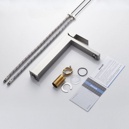 Смеситель для раковины Shevanik S7011L на столешницу сатин - фото 4