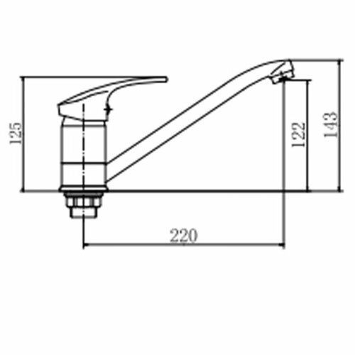 Смеситель для кухни Fashun A4921 на мойку хром - фото 3