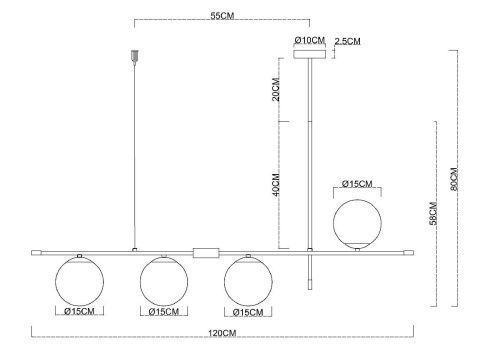 Люстра на штанге Arte Lamp Arkab (Аркаб) A2225SP-4BK - фото 2