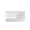 Раковина из сантехнического фарфора Melana 320320-805 50х20 накладная цвет белый без отверстий под смеситель