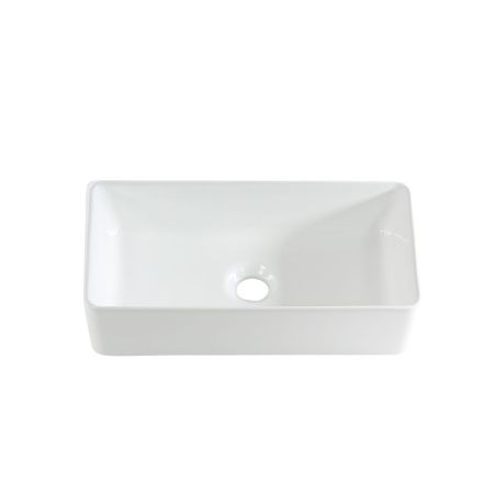Раковина из сантехнического фарфора Melana 320320-805 50х20 накладная цвет белый без отверстий под смеситель