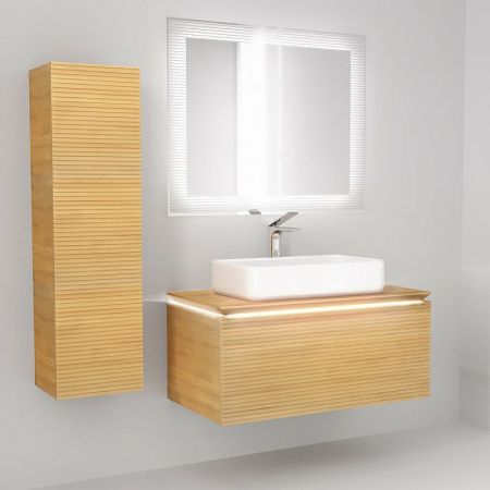 Зеркало с подсветкой Jorno KARAT Kar.02.100/P/W 100х80 подвесное