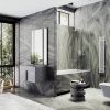 Душевая шторка на ванну Maybah Glass MGV-143-1у 65х140 стекло тонированное профиль белый ориентация универсальная