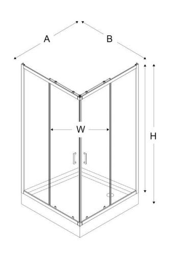 Душевой уголок New Trendy SUVIA ZS-0004 90х90 стекло прозрачное профиль хром с поддоном - фото 5