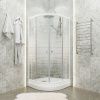 Душевой уголок Тритон Стандарт Щ0000061805 90х90 стекло с рисунком профиль белый с поддоном