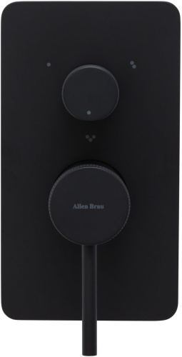 Смеситель для ванны с душем Allen Brau Priority 5.31A11-31 встраиваемый в стену черный без термостата - фото 2