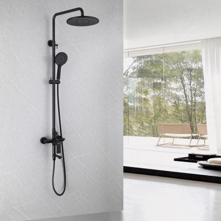 Душевая стойка Abber AF8016NB настенная цвет черный