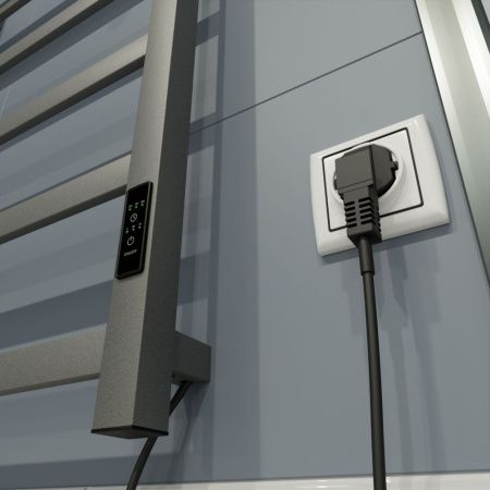 Полотенцесушитель электрический Маргроид 8110p профильный 8110p-8050-1083-7024 55х80 серый