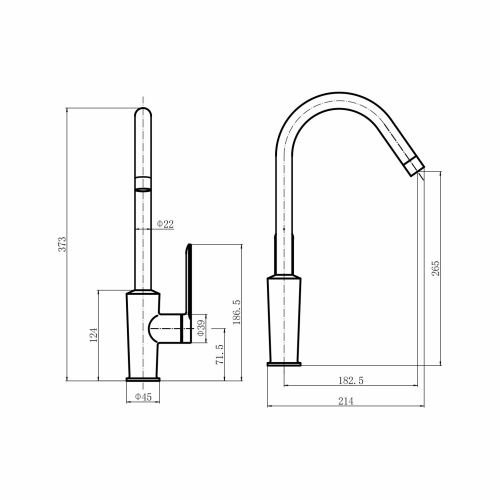 Смеситель для кухни Fashun A54025-7 на мойку черный - фото 3