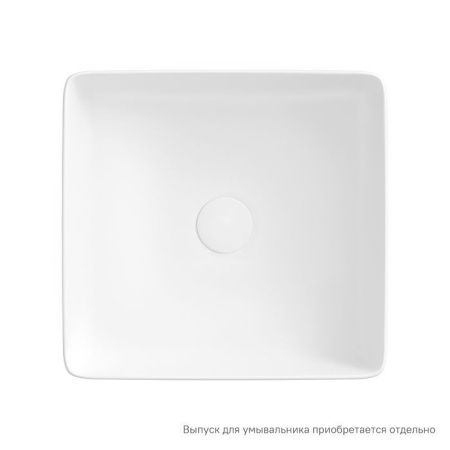 Раковина из сантехнического фарфора Iddis Slide SLIWM01i27 40х40 накладная цвет белый без отверстий под смеситель