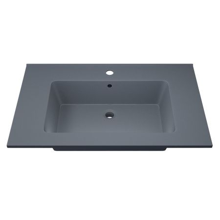 Раковина из искусственного камня Uperwood Parma Quartz 291003006 80х50 полувстраиваемая цвет серый