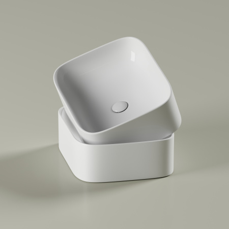 Раковина из сантехнического фарфора Ceramica Nova ELEMENT CN6052ML 51х38 накладная цвет голубой матовый без отверстий под смеситель