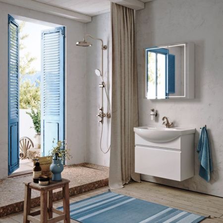 Тумба под раковину Aqwella Y ROD01081 80х30 подвесная цвет белый