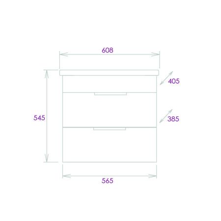 Тумба под раковину Onika Легран 106117 60х40 подвесная цвет коричневый