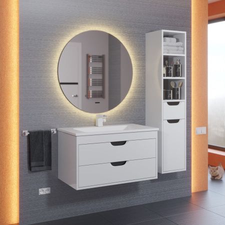 Зеркало с подсветкой и антизапотевателем Uperwood Modul 2949345681 80х80 подвесное