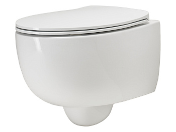 Чаша унитаза подвесная Simas BR 18 bia цвет белый глянцевый без сиденья безободковая смыв торнадо