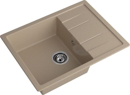 Кухонная мойка Granfest Quadro Q-650L песочный 65х50 цвет бежевый поверхность матовая