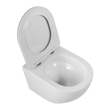 Унитаз подвесной BelBagno SFERA-R BB046CH-TOR/SC белый с сиденьем микролифт безободковый смыв торнадо