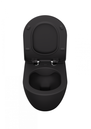 Чаша унитаза подвесная Creavit Free FE322-11AM00E-0000 цвет антрацит матовый без сиденья смыв торнадо