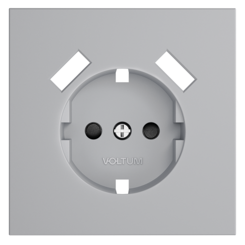 Накладка для розетки с заземлением и защитными шторками, с USB A+A VOLTUM S70 VLS000916 - фото 2