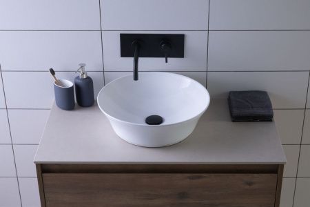 Раковина керамическая Aquanet Smart SMART-1 40х40 накладная цвет белый без отверстий под смеситель